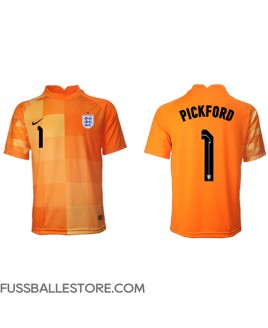 Günstige England Jordan Pickford #1 Torwart Auswärtstrikot WM 2022 Kurzarm